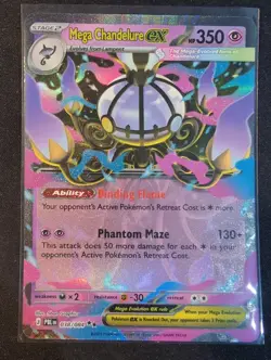 Mega Chandelure ex 038/084 Double Rare NM - Pitch Black | Pokemon TCG - Image 1