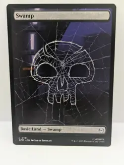 MTG Spiderman - Swamp - Basic Land - Borderless - SPG 191 - - Image 1