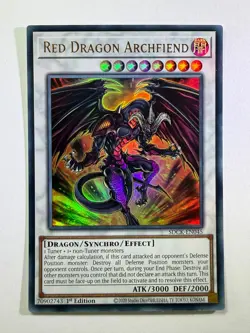 Red Dragon Archfiend SDCK-EN045 Ultra Rare 1st Edition YuGiOh Card NM - Image 1
