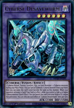 Cyberse Desavewurm MP24-EN195 Ultra Rare 1st Edition YuGiOh Card - Image 1