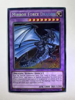 Mirror Force Dragon DRL2-EN005 Secret Rare 1st Edition YuGiOh Card NM - Image 1