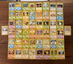 Lot of (50) Pokemon Base Set 2 Card Lot Unlimited Uncommon Common MP-NM - Image 1