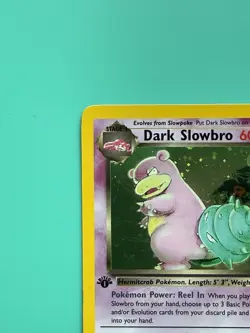 Pokemon Dark Slowbro TCG 1st Edition Holo Rare Card 12/82 LP Condition - Image 4