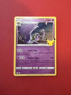Lunala 015/025 Holo Rare Celebrations 25th Anniversary Pokemon Card NM - Image 2