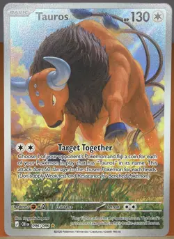 Pokemon Tcg Card 2026 Tauros 096/086 Chaos Rising Illustration Rare English NM - Image 1