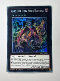 Number C104: Umbral Horror Masquerade RA05-EN046 Secret Rare 1st Edition Card NM - Image 1