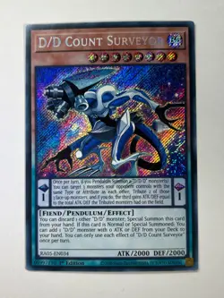 D/D Count Surveyor RA05-EN034 Secret Rare 1st Edition YuGiOh Card NM - Image 1