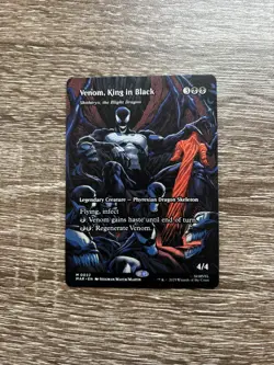 Venom King In Black 0022 Borderless Spider Man MTG Magic The Gathering Card NM - Image 1