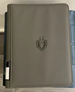 9 Pocket Card Binder, Premium Zip Trading 540 Double Side Grey - Image 1