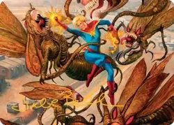 Captain Marvel, Apex Avenger - Gold Stamped Signature Art Card MSH Art NM MTG - Image 1