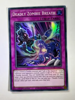 Deadly Zombie Breath MZMU-EN010 Super Rare 1st Edition YuGiOh Card NM - Image 1