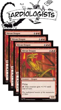 Shivan Dragon x4 | Magic the Gathering MTG | Foundations | Uncommon | NM - Image 1