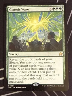 1x Genesis Wave (221) Foundations LP MTG Magic the Gathering x1 MKE - Image 1