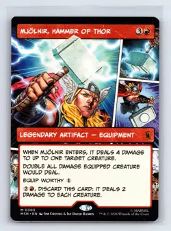 MJOLNIR, HAMMER OF THOR (BORDERLESS) 303 MARVEL SUPER HEROES MTG NM/M - Image 1