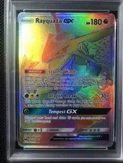 2019 Pokemon Sun & Moon FA/Rayquaza Gx PSA 8 - Image 2