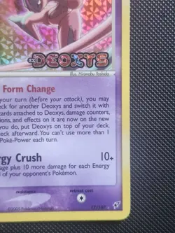 Pokemon TCG Deoxys (Attack Form) 17/107 EX Deoxys Reverse Holo Rare Eng 2005 - Image 4
