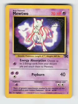 Mewtwo 3 Promo Wizards Black Star Promos Pokemon 1999 Moderately Played - Image 1