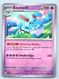 Azumarill 074/191 ~ Uncommon English Near Mint Pokemon TCG - Image 3