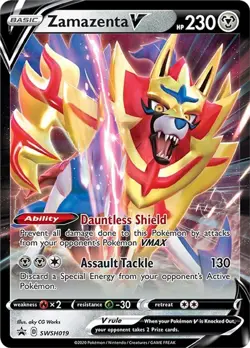 ZAMAZENTA V SWSH019 HOLO PROMO SWORD & SHIELD PROMO NM/M POKEMON - Image 3