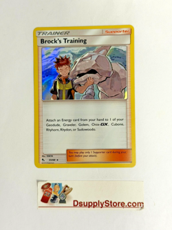 Brock's Training 55/68 Hidden Fates Holo Pokemon FREE SHIPPING - Image 1