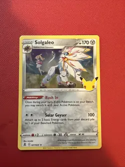 SOLGALEO 021/025 HOLO RARE CELEBRATIONS POKEMON HOLO NM/M CAD SELLER - Image 1