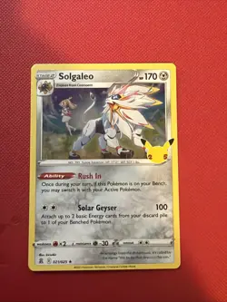 SOLGALEO 021/025 HOLO RARE CELEBRATIONS POKEMON HOLO NM/M CAD SELLER - Image 2