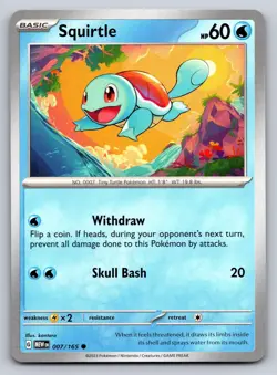 Squirtle 007/165 Common 151 Pokemon Near Mint - Image 1