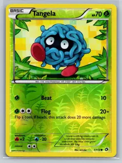 Tangela 1/113 Common Legendary Treasures Pokemon Reverse Holo Near Mint - Image 1