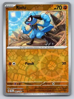 Riolu 81/142 Common Stellar Crown Pokemon Reverse Holo Near Mint - Image 1