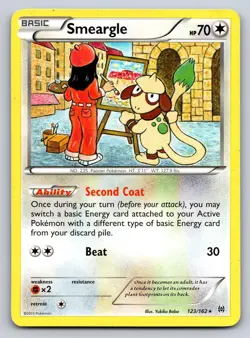 Smeargle 123/162 Rare BREAKthrough Pokemon Near Mint - Image 1
