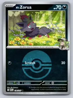N's Zorua (Poke Ball) 136/217 Common Ascended Heroes Pokemon Reverse Holo NM - Image 1