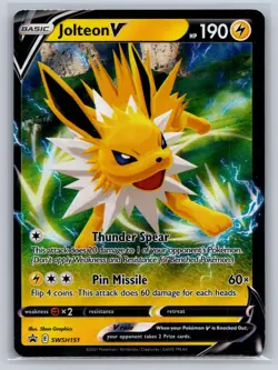 Jolteon V SWSH151 Holo Promo Sword & Shield Promo Pokemon Near Mint - Image 1
