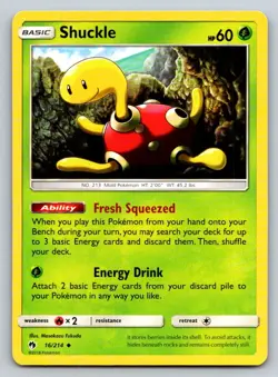 Shuckle 16/214 Uncommon Lost Thunder Pokemon Near Mint - Image 1