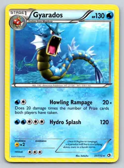 Gyarados 31/113 Rare Legendary Treasures Pokemon Near Mint - Image 1