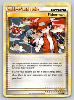 Fisherman 92/123 Uncommon HeartGold & SoulSilver Pokemon Near Mint - Image 1