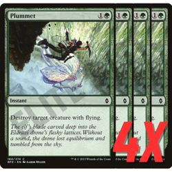 MTG Plummet (Battle for Zendikar) 184/274 (NEAR MINT) (4X) - Image 1