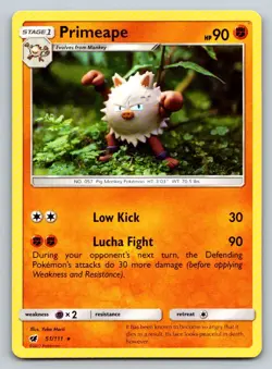 Primeape 51/111 Rare Crimson Invasion Pokemon Near Mint - Image 1
