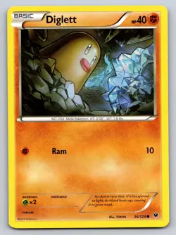 Diglett 36/124 Common Fates Collide Pokemon Near Mint - Image 1
