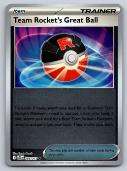 Team Rocket's Great Ball 205/217 Ascended Heroes Pokemon Reverse Holo NM - Image 1