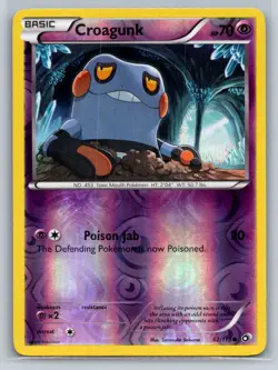 Croagunk 62/113 Common Legendary Treasures Pokemon Reverse Holo Lightly Played - Image 1