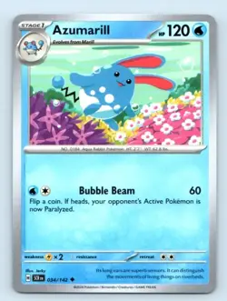 Azumarill 34/142 ~ Uncommon English Near Mint Pokemon TCG - Image 3