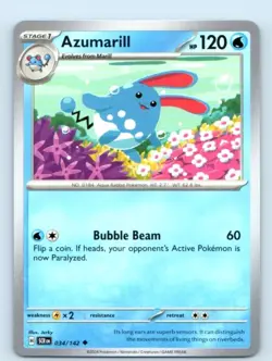 Azumarill 34/142 ~ Uncommon English Near Mint Pokemon TCG - Image 5