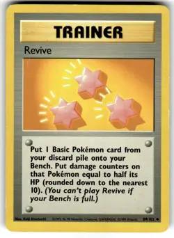Revive 89/102 Uncommon Base Set Unlimited Pokemon Lightly Played - Image 1