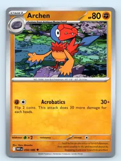 Archen 050/086 ~ Uncommon English Near Mint Pokemon TCG - Image 1
