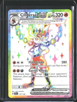 Cinderace ex 157/142 Ultra Rare Stellar Crown Pokemon NM/M - Image 1