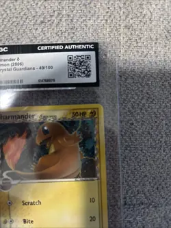 Pokemon TCG Charmander Delta Species 49/100 EX Crystal Guardians 2006 Common NM - Image 2