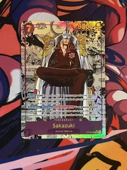 One Piece The Time Of Battle MANGA Sakazuki SEC OP16-065 Manga (Alt Art) FR - Image 3