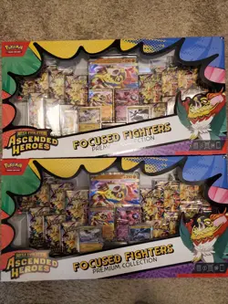 Ascended Heroes Focused Fighters Premium Collection 2 Boxes Sam's Club Excl. - Image 1