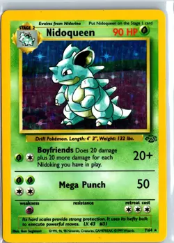 Nidoqueen (7) Unlimited Holo Holo Rare Jungle 07/64 LP - Image 1