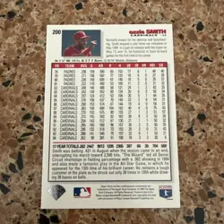 1995 Upper Deck Collector's Choice Gold Foil Signature Ozzie Smith #200 HOF 🔥 - Image 2